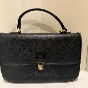 Elegant Black Leather Burberry Handbag
